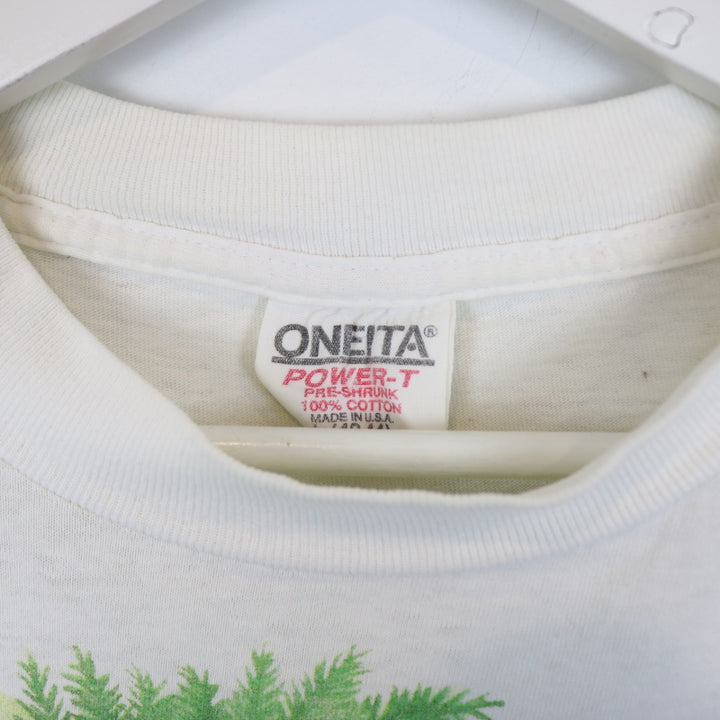 Vintage 1991 Rainforest Preserve Paradise Nature Tee - L-NEWLIFE Clothing