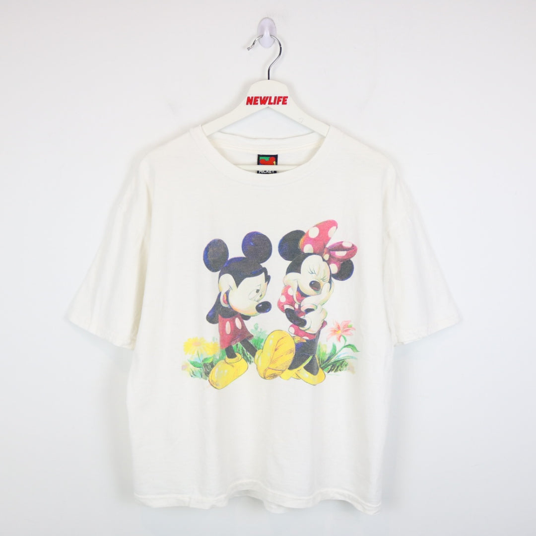 Vintage 90's Disney Mickey & Minnie Mouse Tee - L-NEWLIFE Clothing
