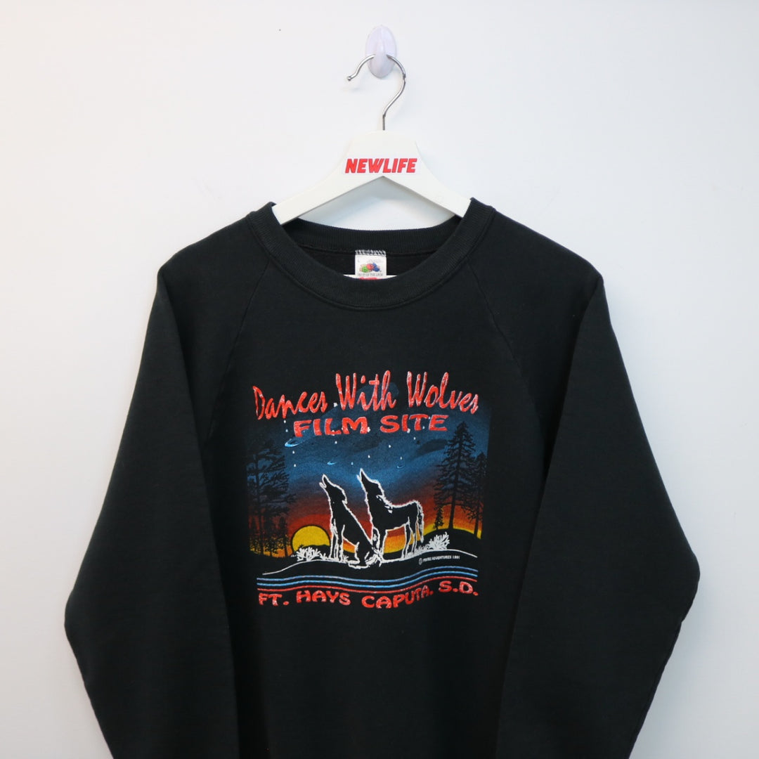 Vintage 1991 Dances With Wolves Film Site Crewneck - S-NEWLIFE Clothing