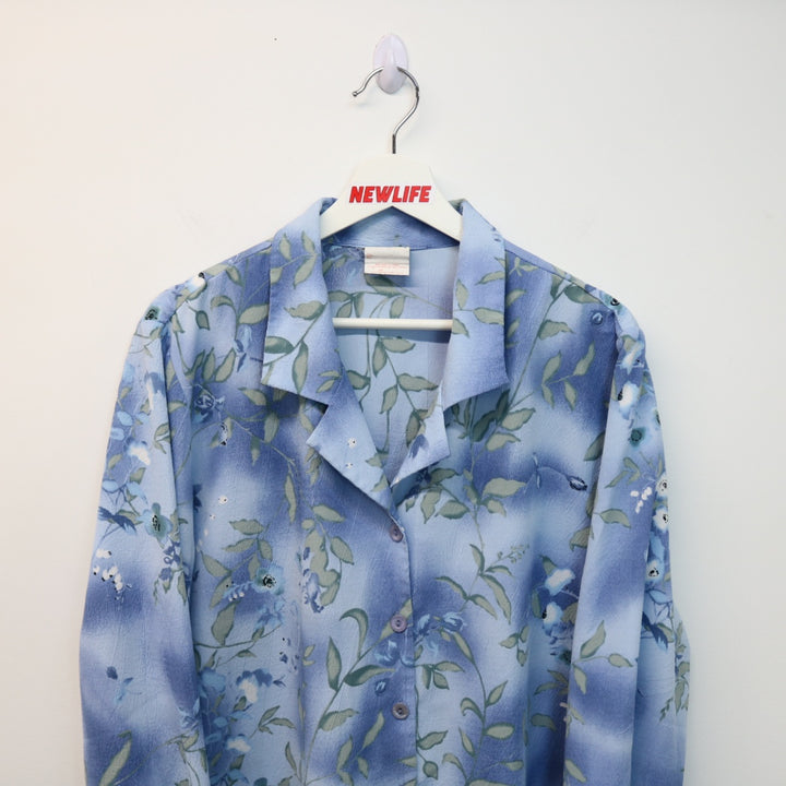 Vintage 90's Floral Print Button Up - L-NEWLIFE Clothing