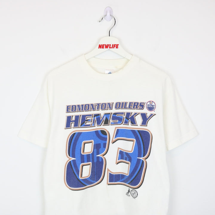 Vintage 00's Alex Hemsky Edmonton Oilers NHL Tee - M-NEWLIFE Clothing