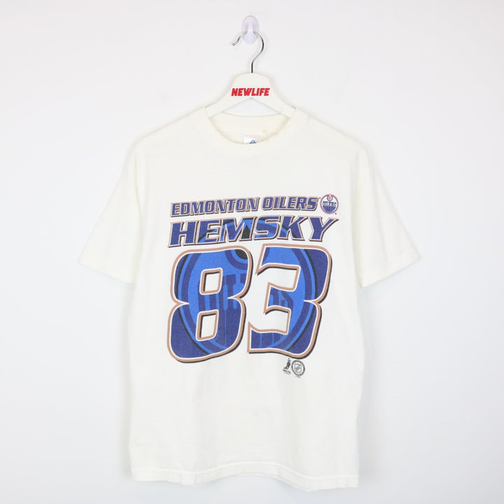 Vintage 00's Alex Hemsky Edmonton Oilers NHL Tee - M-NEWLIFE Clothing
