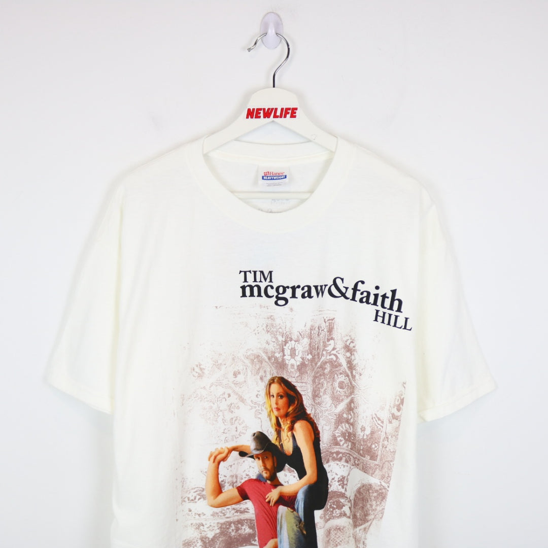 Vintage 2007 Tim McGraw &amp; Faith Hill Soul2Soul Tour Tee - L-NEWLIFE Clothing