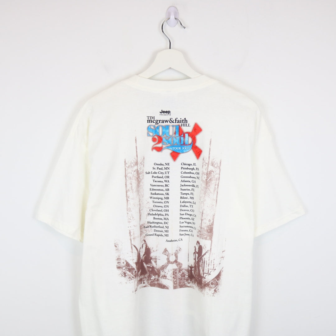 Vintage 2007 Tim McGraw &amp; Faith Hill Soul2Soul Tour Tee - L-NEWLIFE Clothing