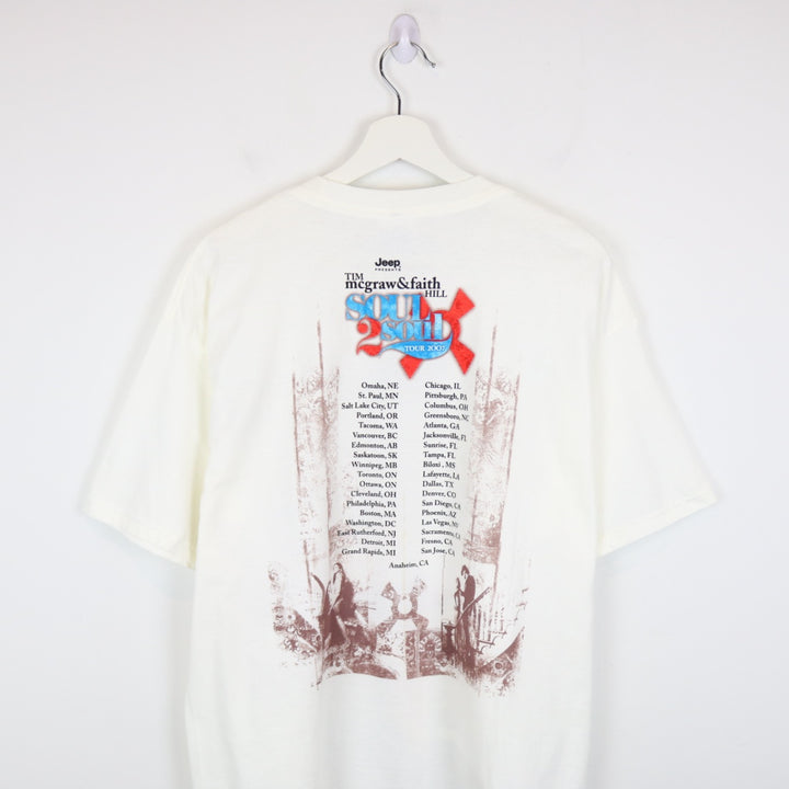 Vintage 2007 Tim McGraw &amp; Faith Hill Soul2Soul Tour Tee - L-NEWLIFE Clothing