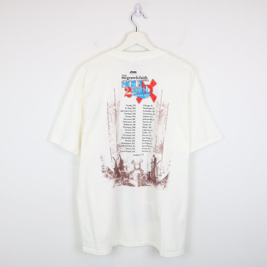 Vintage 2007 Tim McGraw &amp; Faith Hill Soul2Soul Tour Tee - L-NEWLIFE Clothing