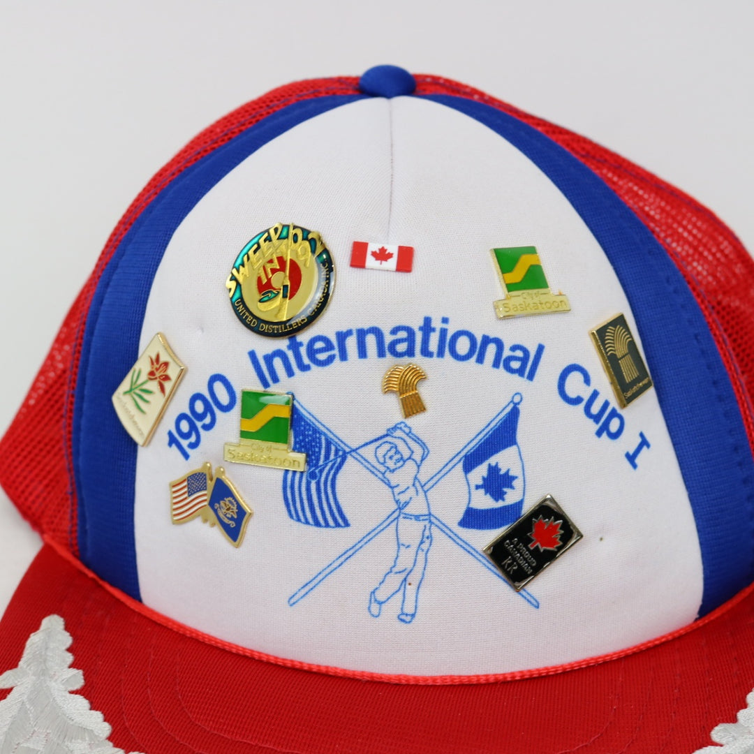 Vintage 1990 International Golf Cup Trucker Hat - OS-NEWLIFE Clothing