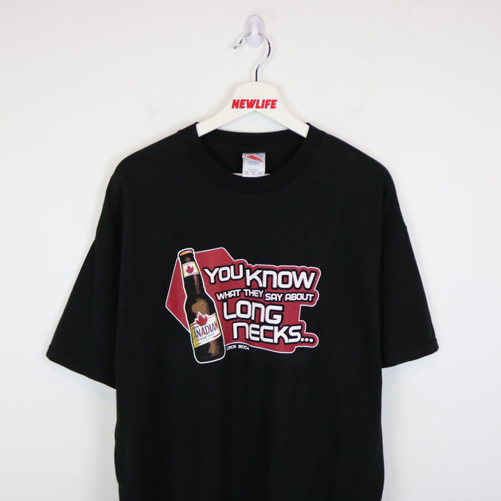 Vintage 2004 Molson Canadian Beer Long Necks Tee - XL-NEWLIFE Clothing