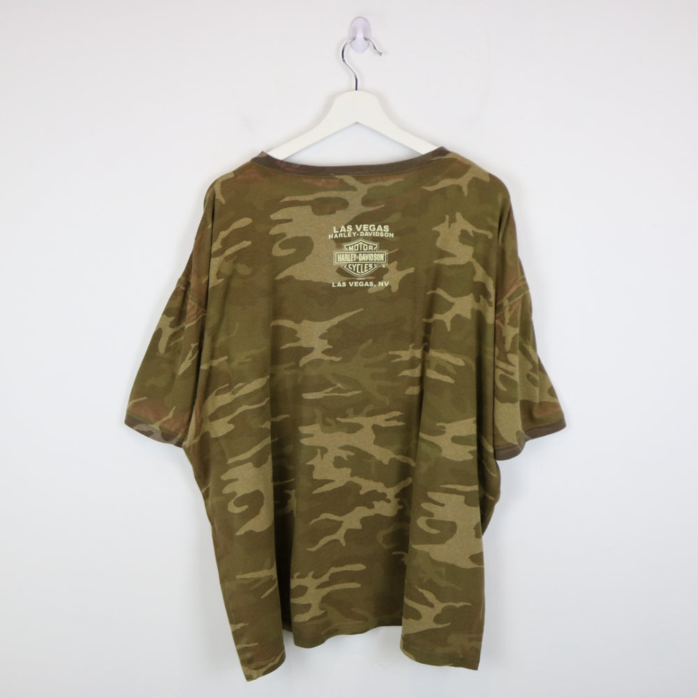 Vintage 2006 Harley Davidson Las Vegas Camo Tee - 3XL-NEWLIFE Clothing