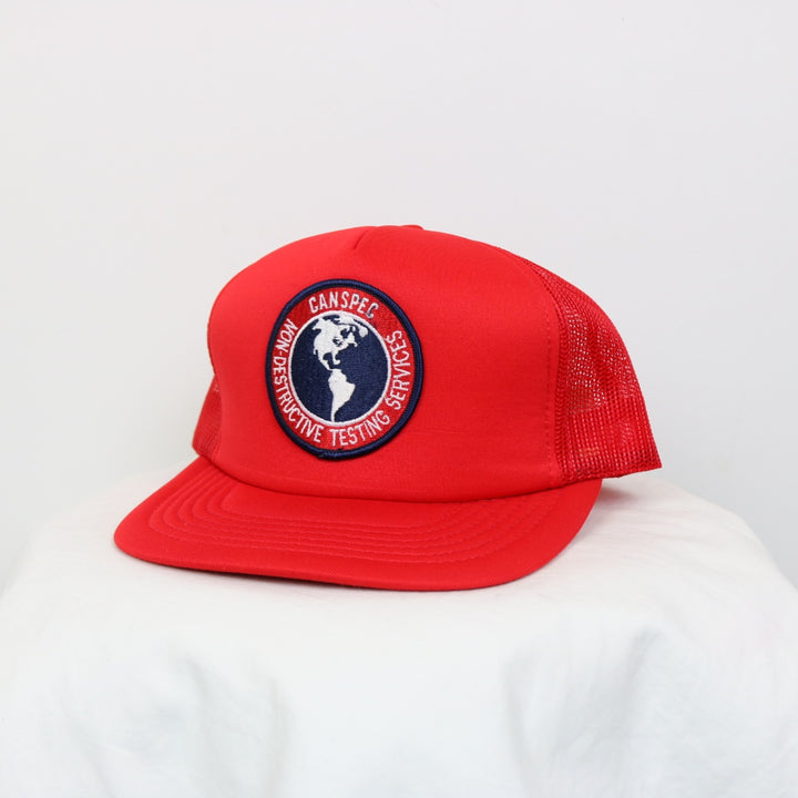 Vintage 80's Canspec Globe Trucker Hat - OS-NEWLIFE Clothing