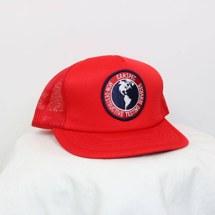 Vintage 80's Canspec Globe Trucker Hat - OS-NEWLIFE Clothing
