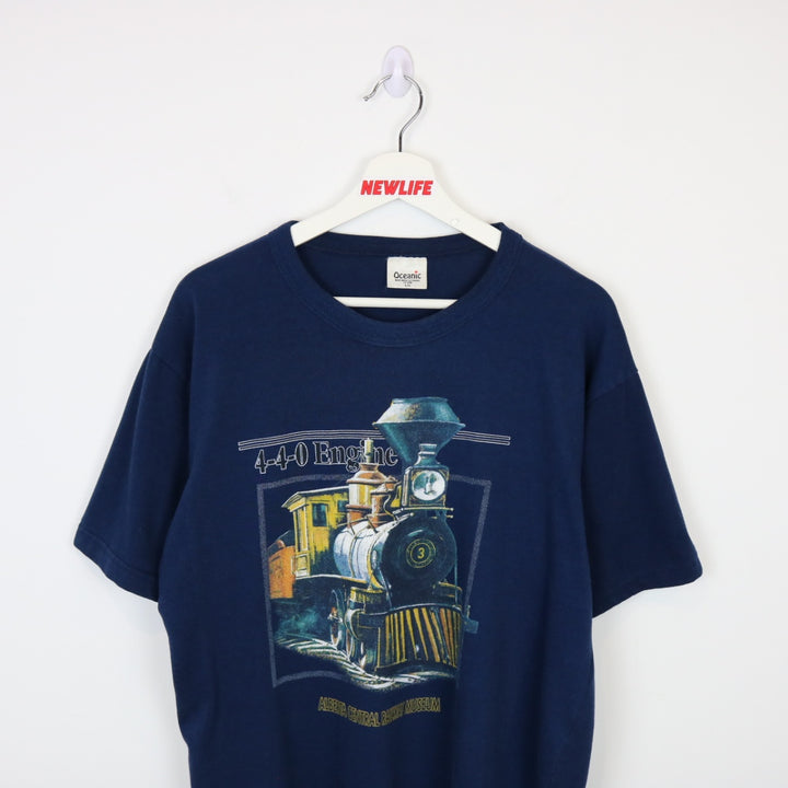 Vintage 90's Alberta Railway Museum Train Tee - L-NEWLIFE Clothing