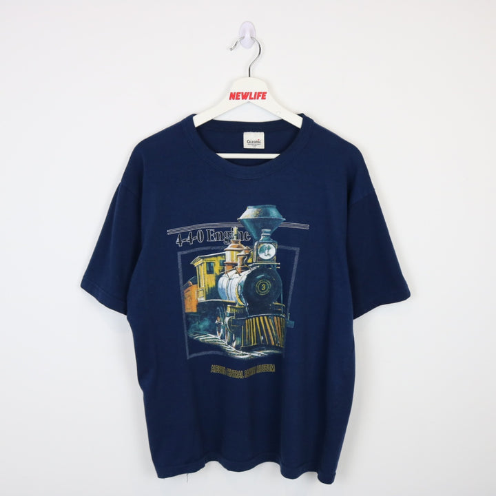 Vintage 90's Alberta Railway Museum Train Tee - L-NEWLIFE Clothing