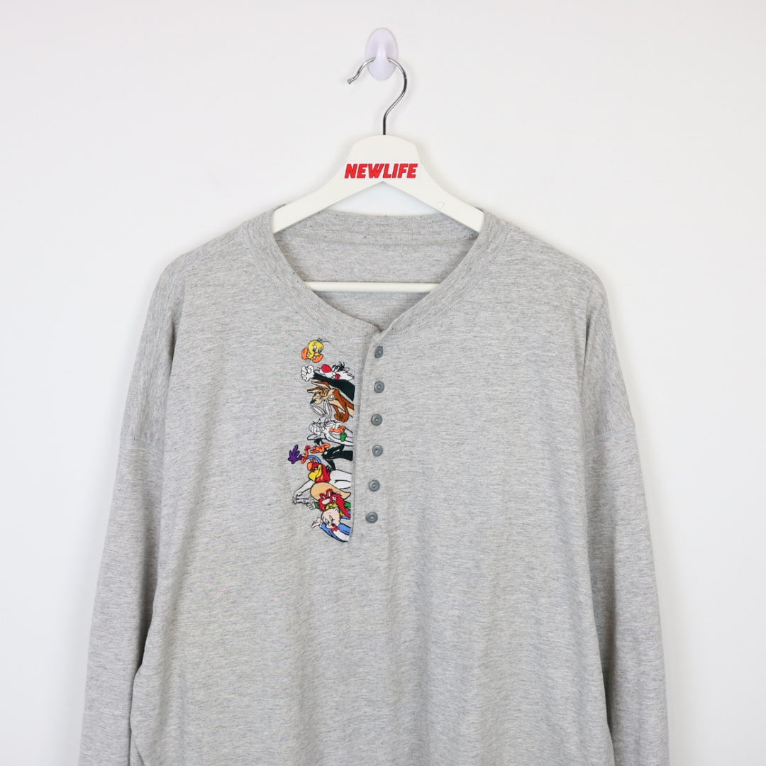 Vintage 90's Looney Tunes Henley Tee - XXL-NEWLIFE Clothing