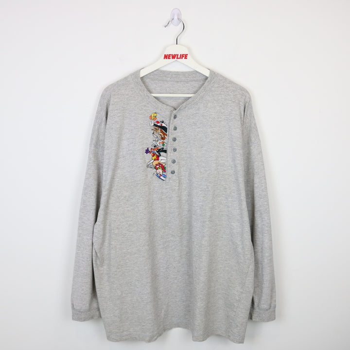 Vintage 90's Looney Tunes Henley Tee - XXL-NEWLIFE Clothing