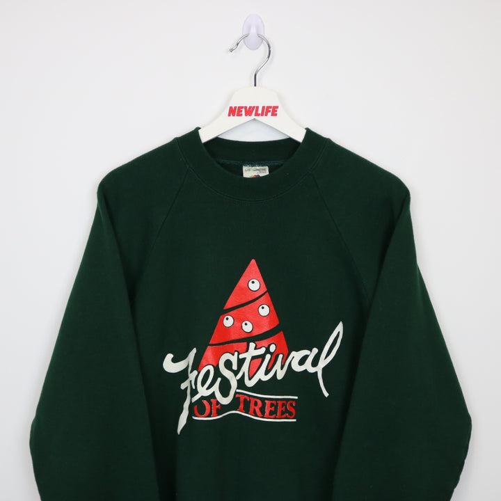 Vintage 90's Festival of Trees Crewneck - M-NEWLIFE Clothing