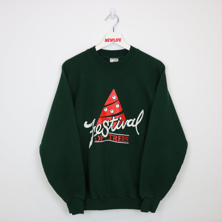 Vintage 90's Festival of Trees Crewneck - M-NEWLIFE Clothing