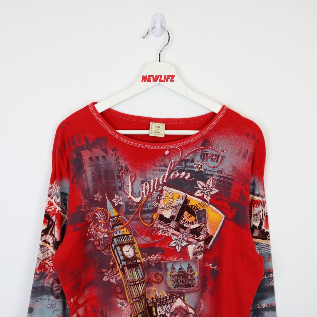 Vintage Y2K London England Long Sleeve Tee - L-NEWLIFE Clothing