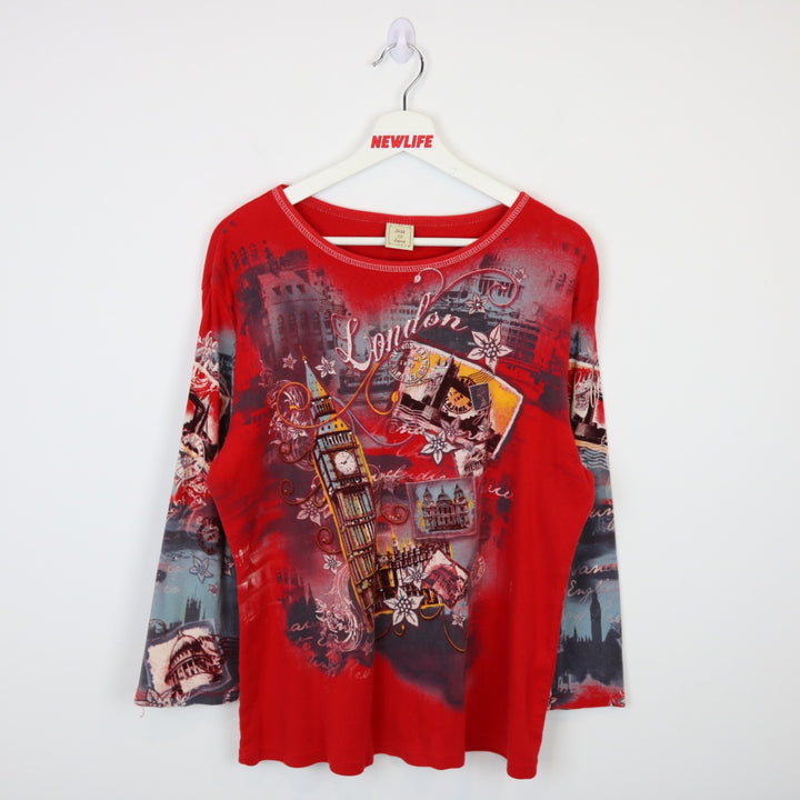 Vintage Y2K London England Long Sleeve Tee - L-NEWLIFE Clothing