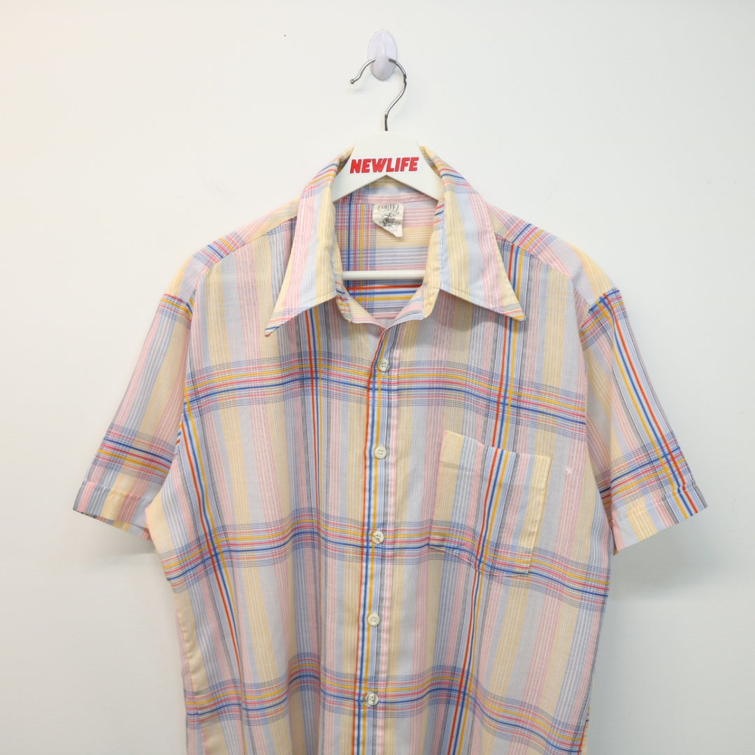 Vintage 90's Striped Short Sleeve Button Up - L-NEWLIFE Clothing