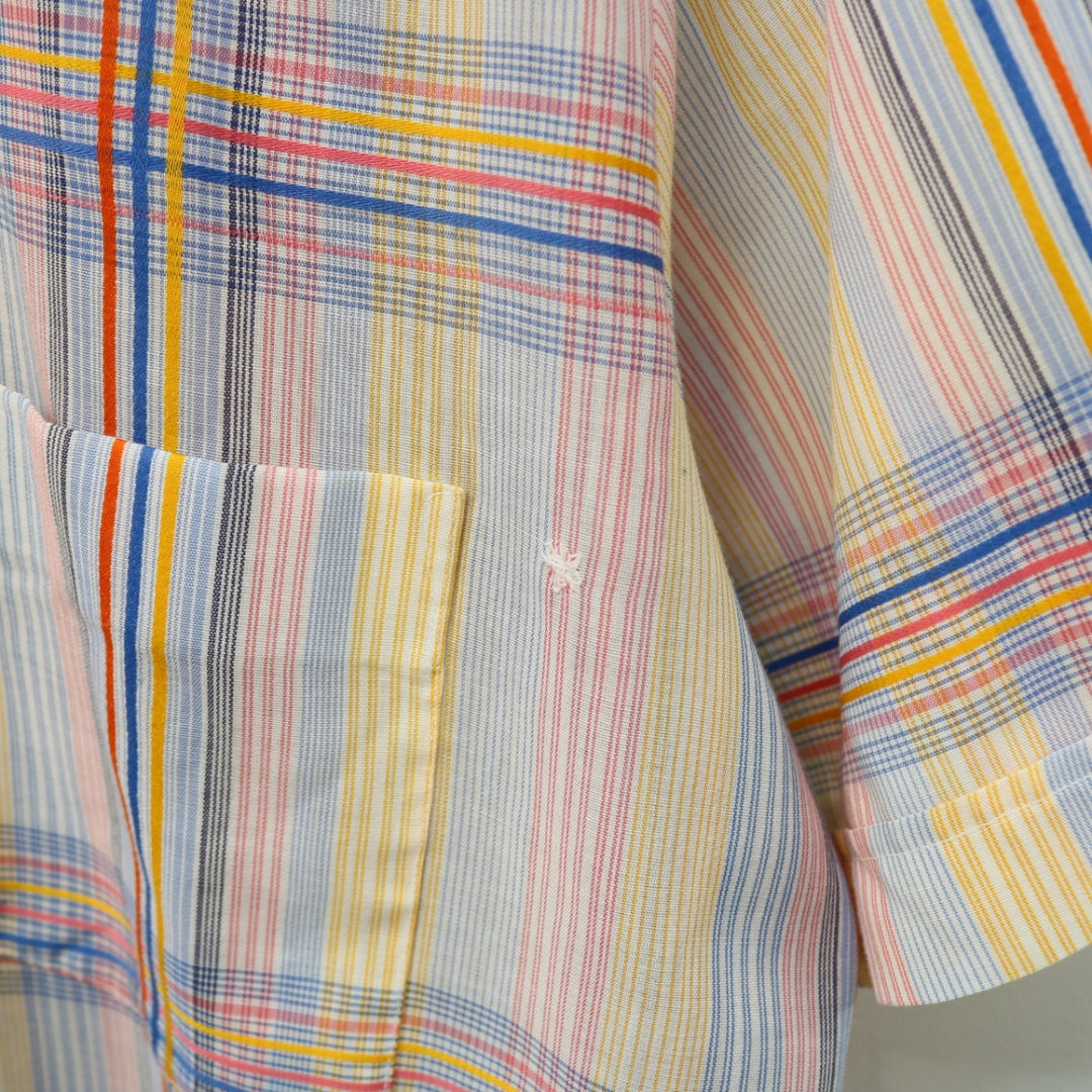 Vintage 90's Striped Short Sleeve Button Up - L-NEWLIFE Clothing