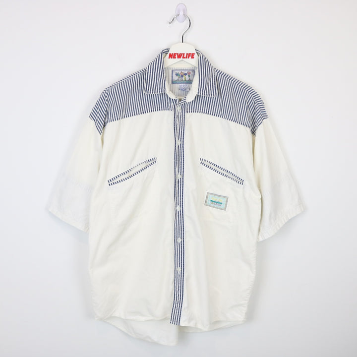 Vintage 80's Bugle Boy Short Sleeve Button Up - M-NEWLIFE Clothing