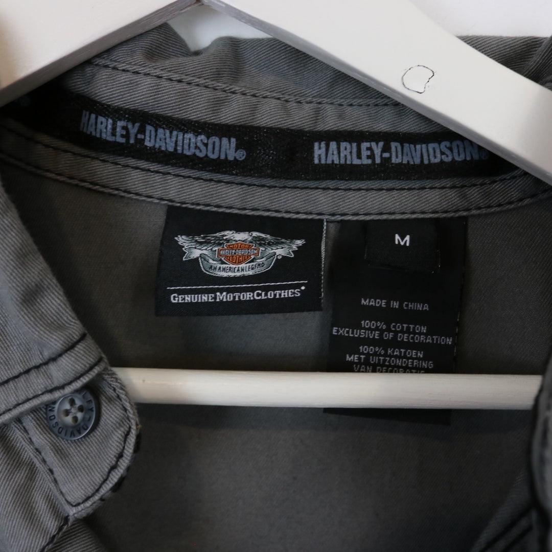 Harley Davidson Eagle Short Sleeve Button Up - M-NEWLIFE Clothing