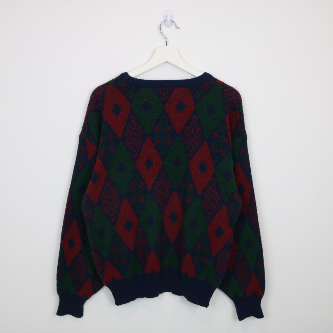 Vintage 80's Gioni Patterned Knit Sweater - M-NEWLIFE Clothing