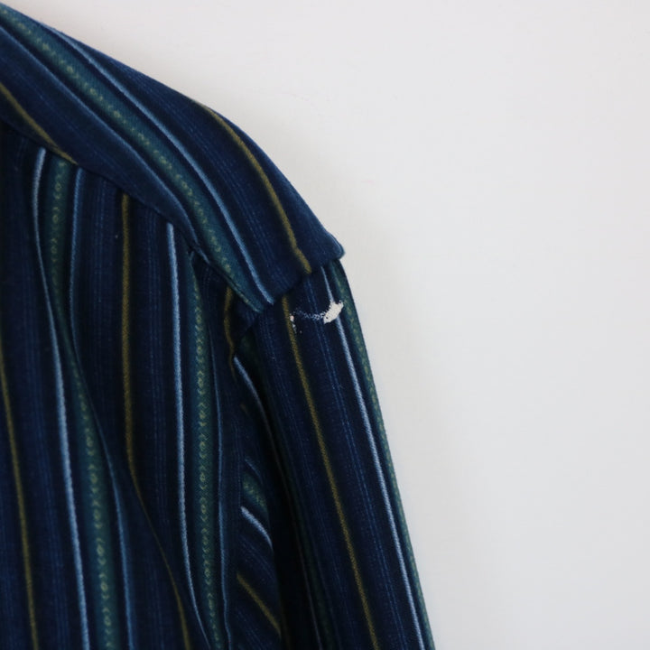 Vintage Point Zero Velvet Striped Button Up - L-NEWLIFE Clothing