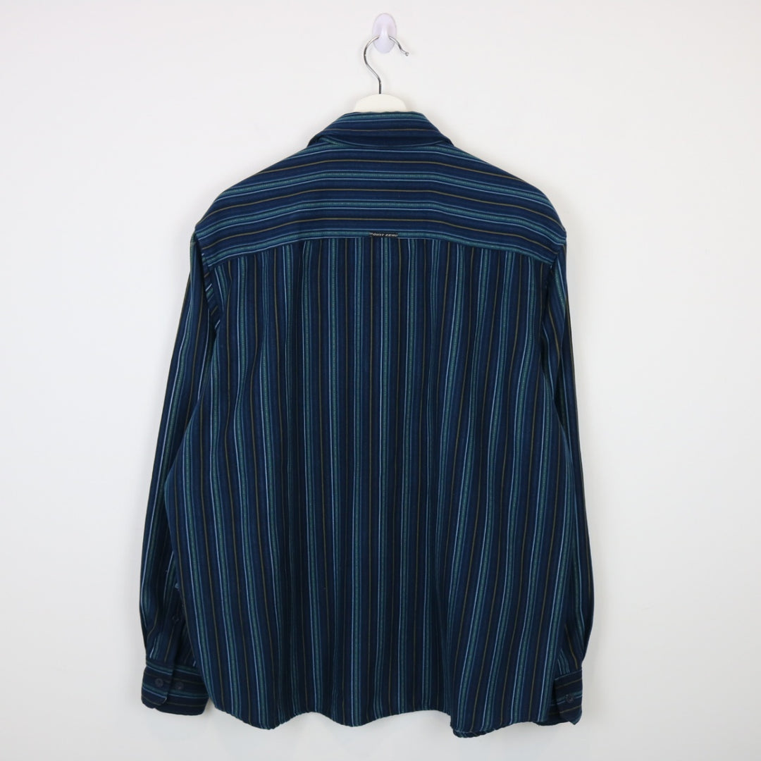 Vintage Point Zero Velvet Striped Button Up - L-NEWLIFE Clothing