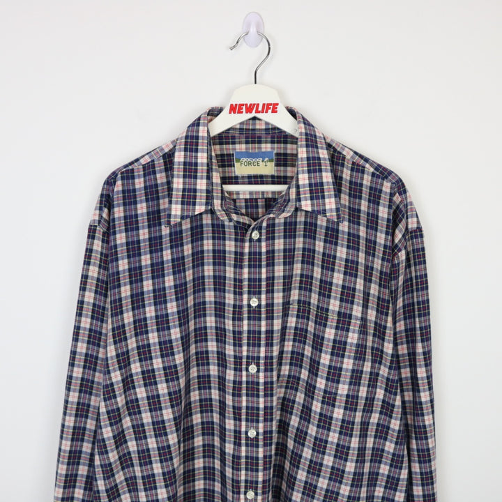 Vintage 90's Force 1 Plaid Button Up - XL-NEWLIFE Clothing