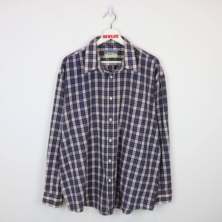 Vintage 90's Force 1 Plaid Button Up - XL-NEWLIFE Clothing