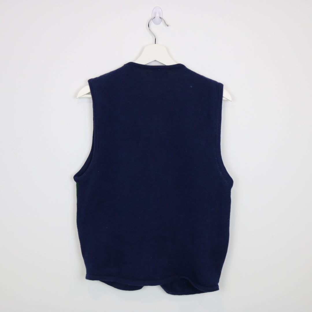 Vintage 90's Denim Belt Knit Sweater Vest - S-NEWLIFE Clothing