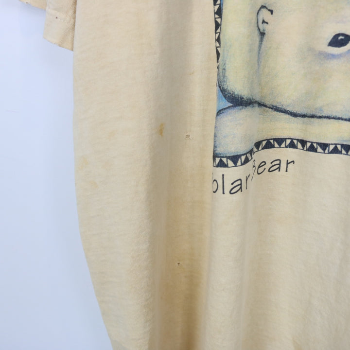 Vintage 90's Wildlife at Risk Polar Bear Thrashed Tee - XL-NEWLIFE Clothing