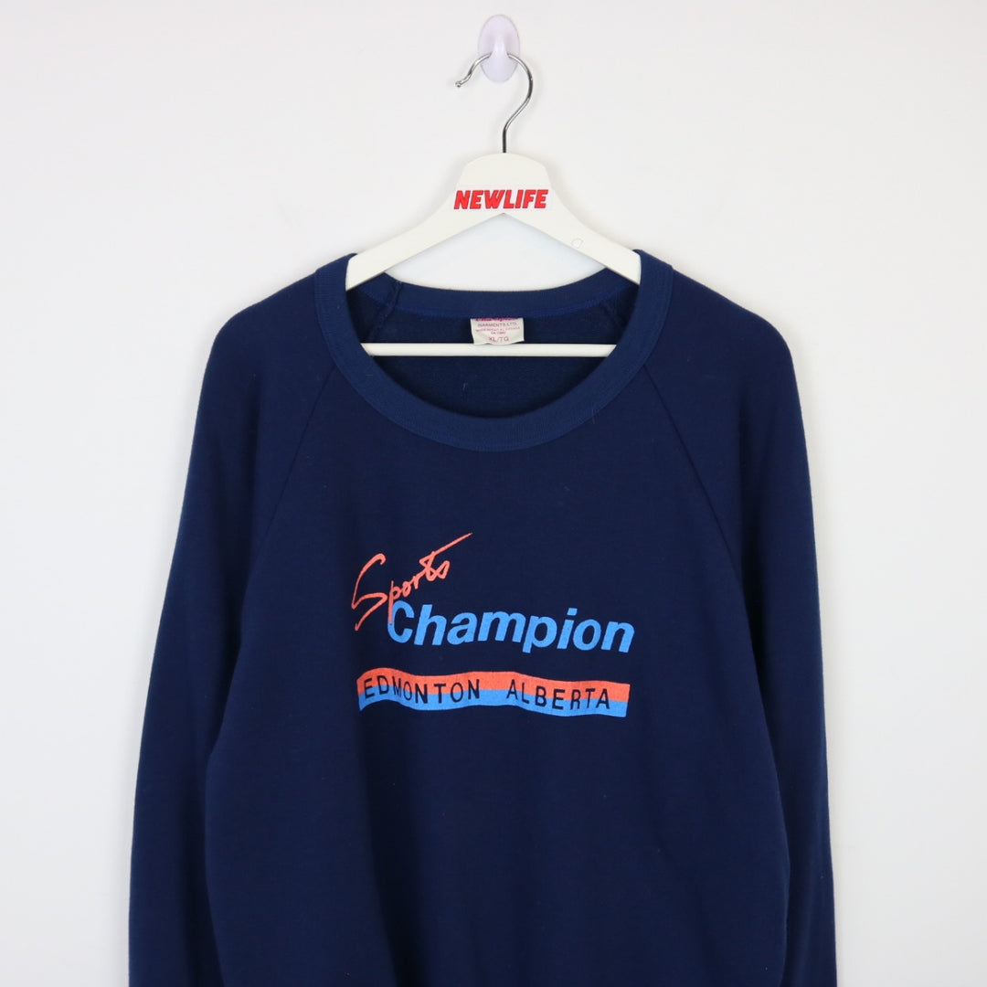 Vintage 80's Sports Champion Crewneck - M-NEWLIFE Clothing