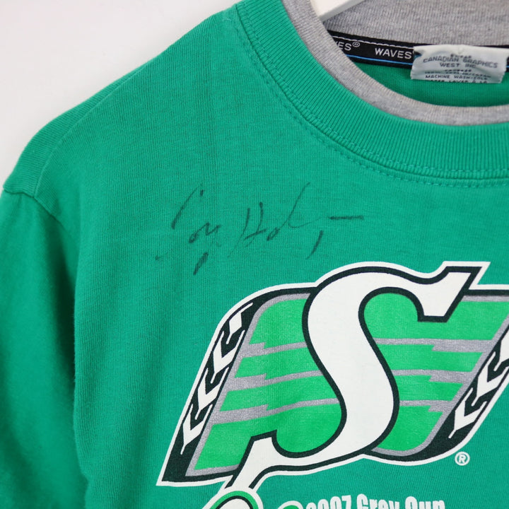 Vintage 2007 Saskatchewan Roughriders Grey Cup Champs CFL Long Sleeve Tee - S-NEWLIFE Clothing