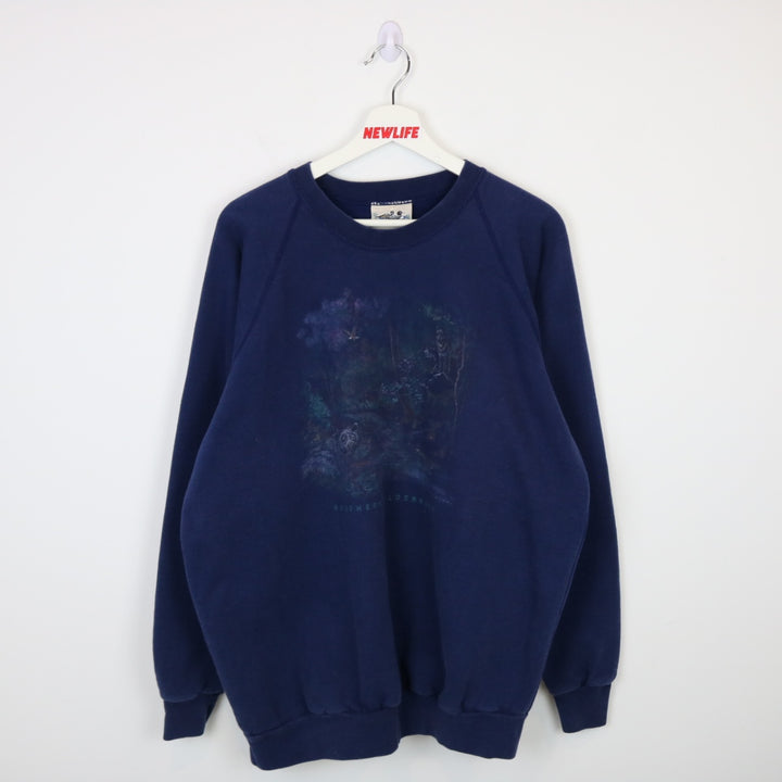 Vintage 90's Northern Wilderness Nature Crewneck - L-NEWLIFE Clothing