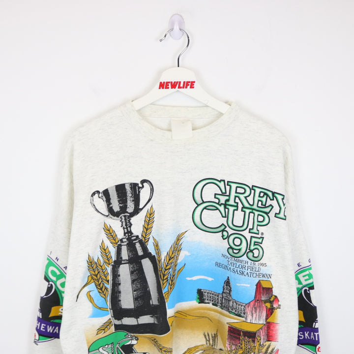 Vintage 1995 Regina Grey Cup Taylor Field CFL Crewneck - M-NEWLIFE Clothing