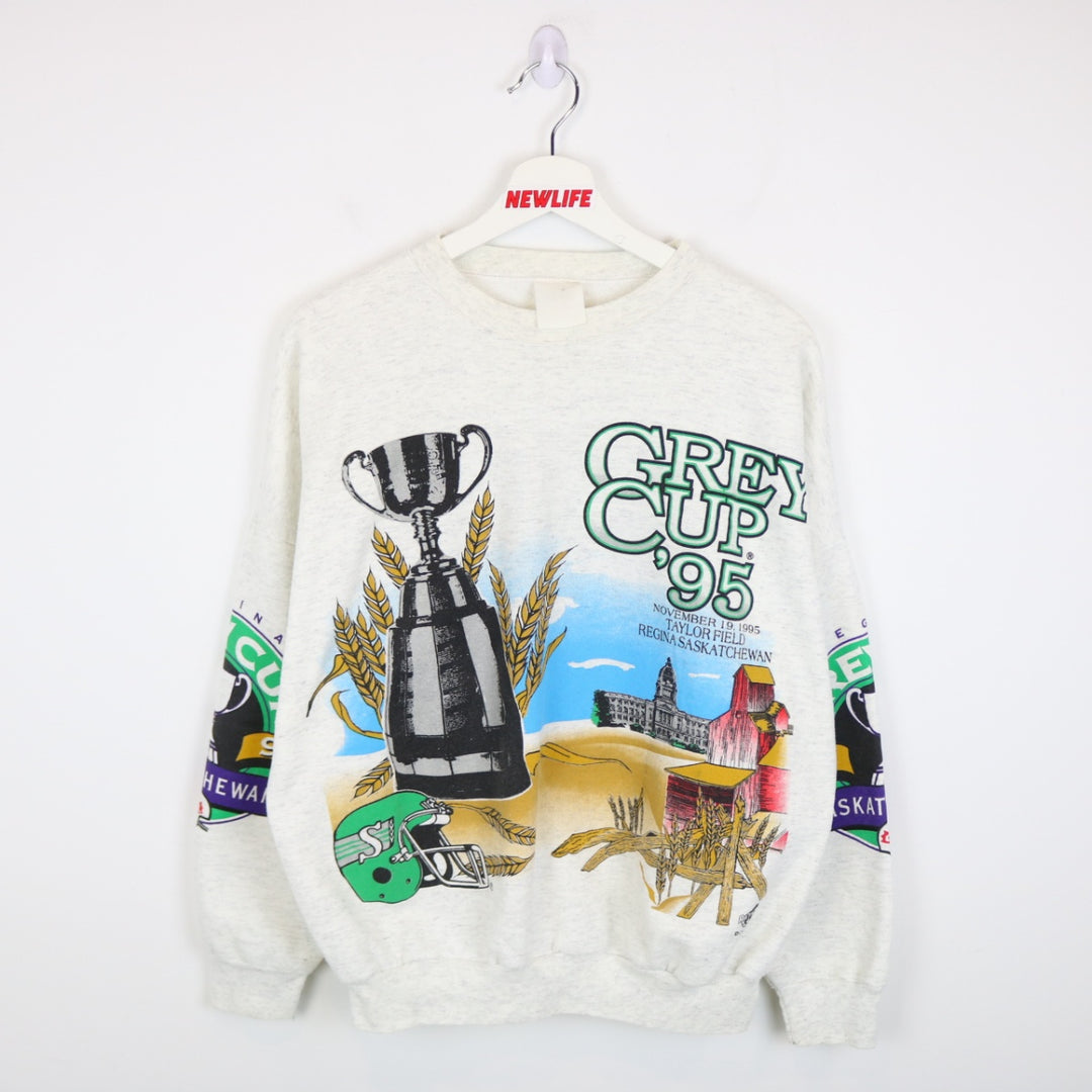 Vintage 1995 Regina Grey Cup Taylor Field CFL Crewneck - M-NEWLIFE Clothing