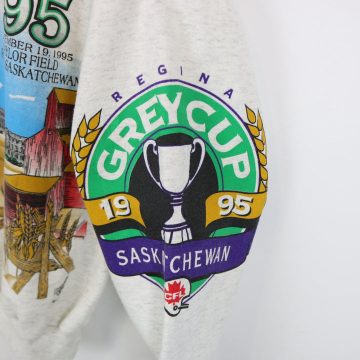 Vintage 1995 Regina Grey Cup Taylor Field CFL Crewneck - M-NEWLIFE Clothing