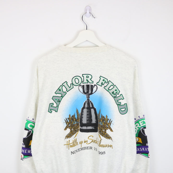 Vintage 1995 Regina Grey Cup Taylor Field CFL Crewneck - M-NEWLIFE Clothing