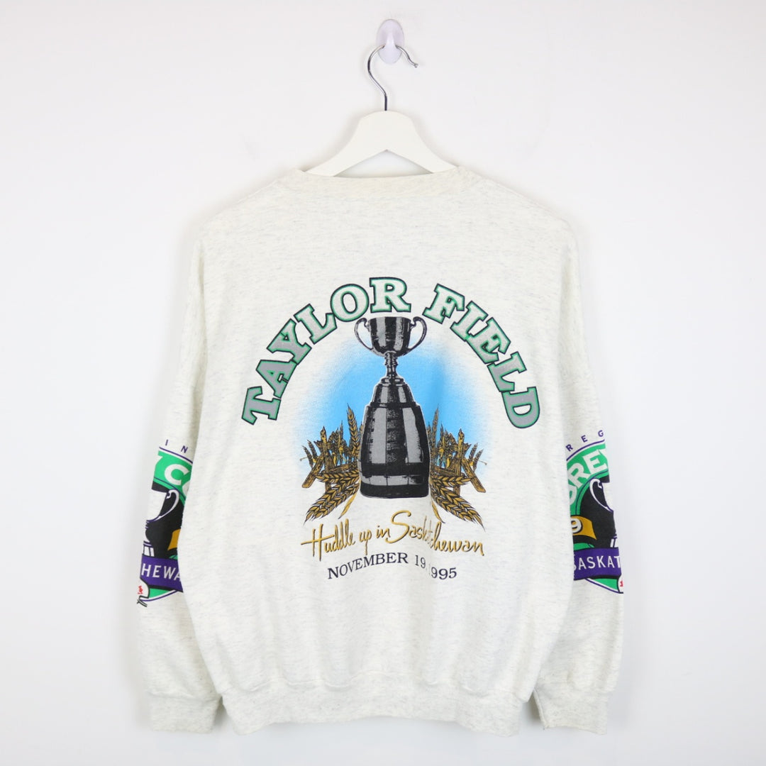 Vintage 1995 Regina Grey Cup Taylor Field CFL Crewneck - M-NEWLIFE Clothing