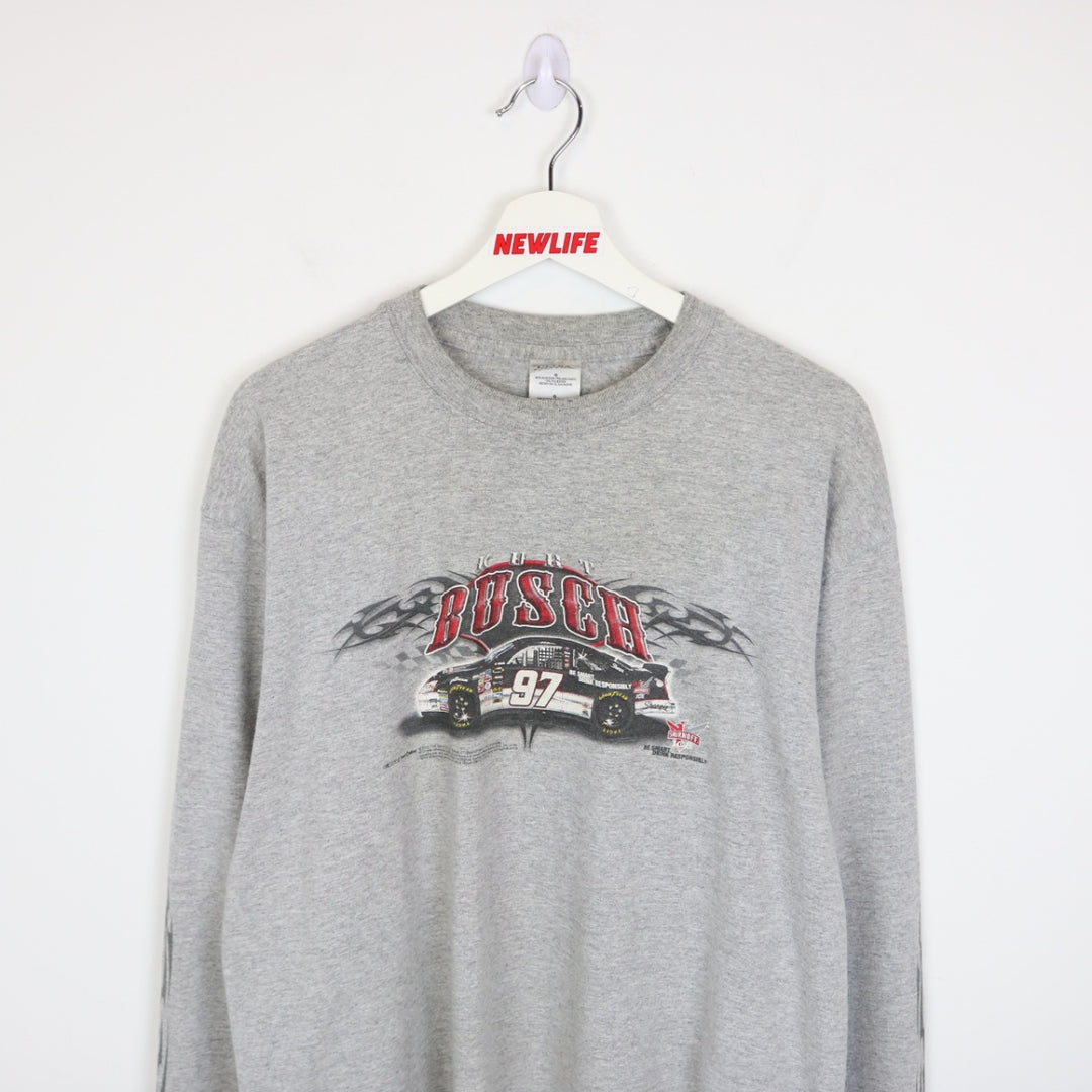 Vintage 2005 Kurt Busch Long Sleeve Nascar Tee - L-NEWLIFE Clothing