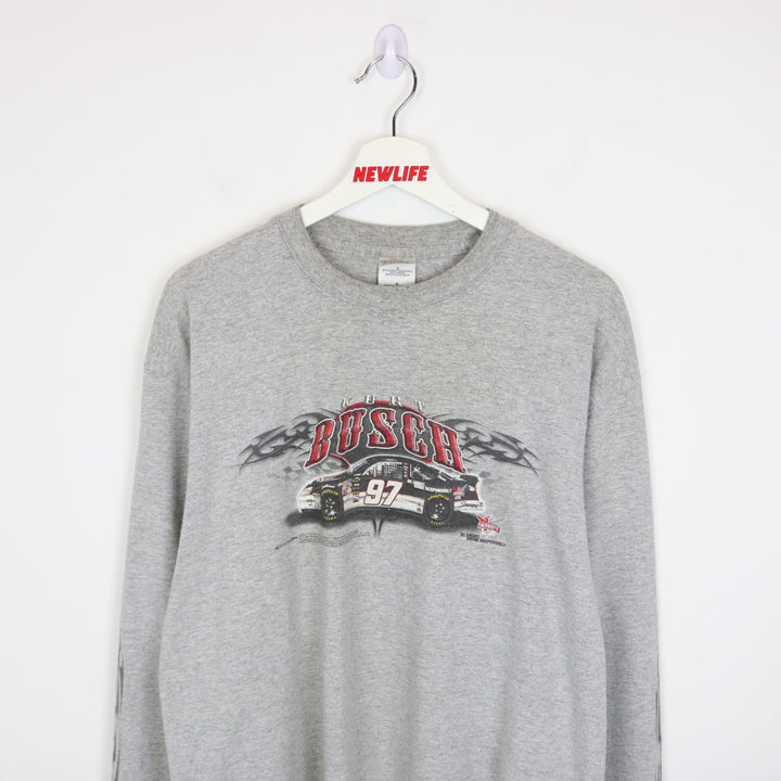 Vintage 2005 Kurt Busch Long Sleeve Nascar Tee - L-NEWLIFE Clothing