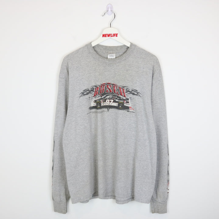 Vintage 2005 Kurt Busch Long Sleeve Nascar Tee - L-NEWLIFE Clothing