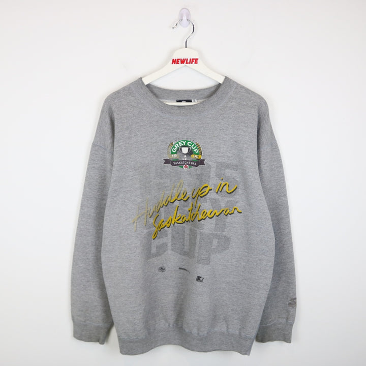 Vintage 1995 Huddle Up Saskatchewan Grey Cup CFL Crewneck - L-NEWLIFE Clothing