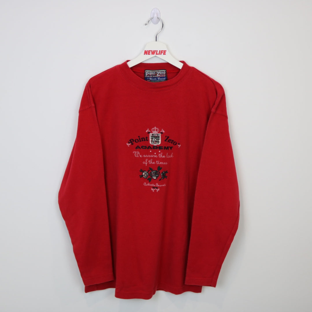 Vintage Point Zero Academy Long Sleeve Tee - M/L-NEWLIFE Clothing