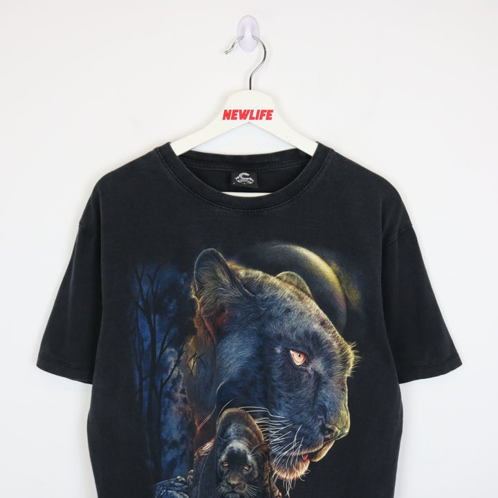 Y2K Black Panther Nature Tee - L-NEWLIFE Clothing