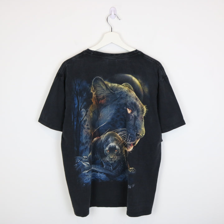 Y2K Black Panther Nature Tee - L-NEWLIFE Clothing