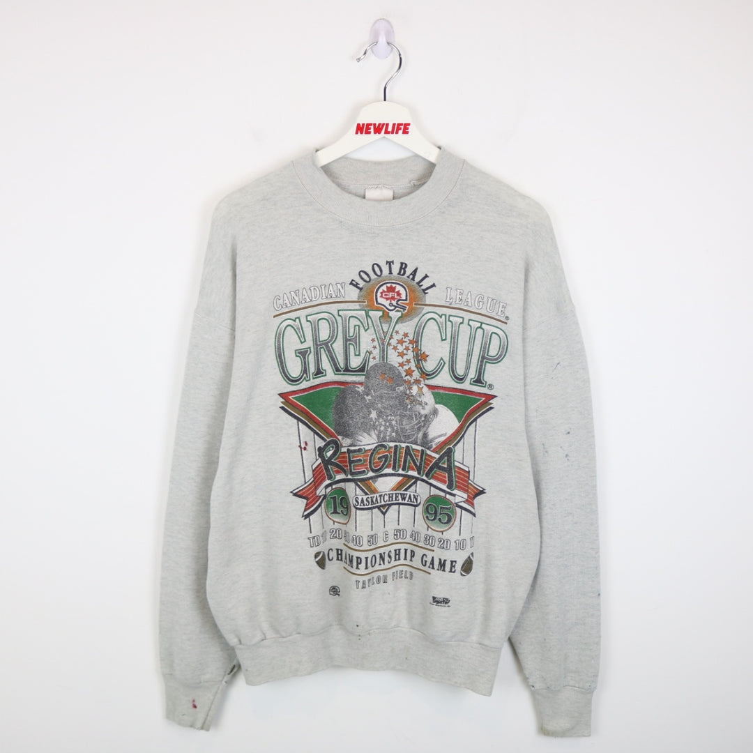 Vintage 1995 Grey Cup Regina Saskatchewan CFL Crewneck - L-NEWLIFE Clothing
